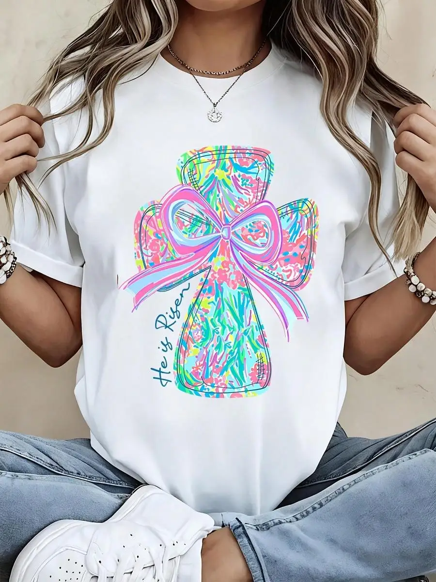 He Is Risen Easter Cross T Shirt Women Christian Religious Faith Statement Top Spring Summer Fashion Casual Wear
He Is Risen Easter Cross T Shirt Women Christian Religious Faith Statement Top Spring Summer Fashion Casual Wear