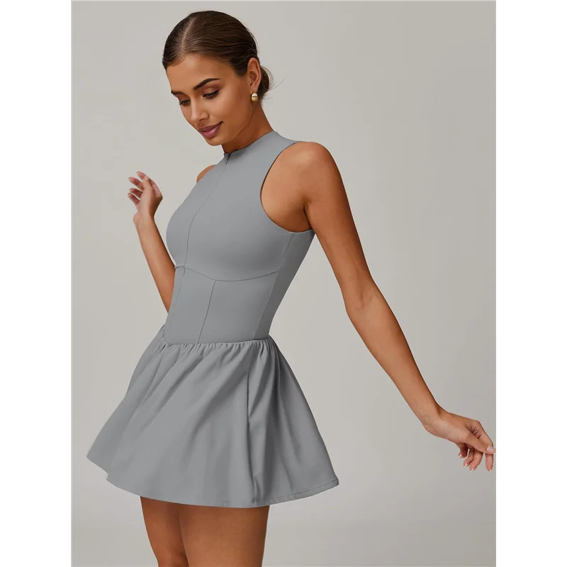 AG-Womens Tennis Golf Dress With Built-In Bra Shorts Zipper Slim Fit A-Line Hem Skirt Athletic With Pockets
AG-Womens Tennis Golf Dress With Built-In Bra Shorts Zipper Slim Fit A-Line Hem Skirt Athletic With Pockets