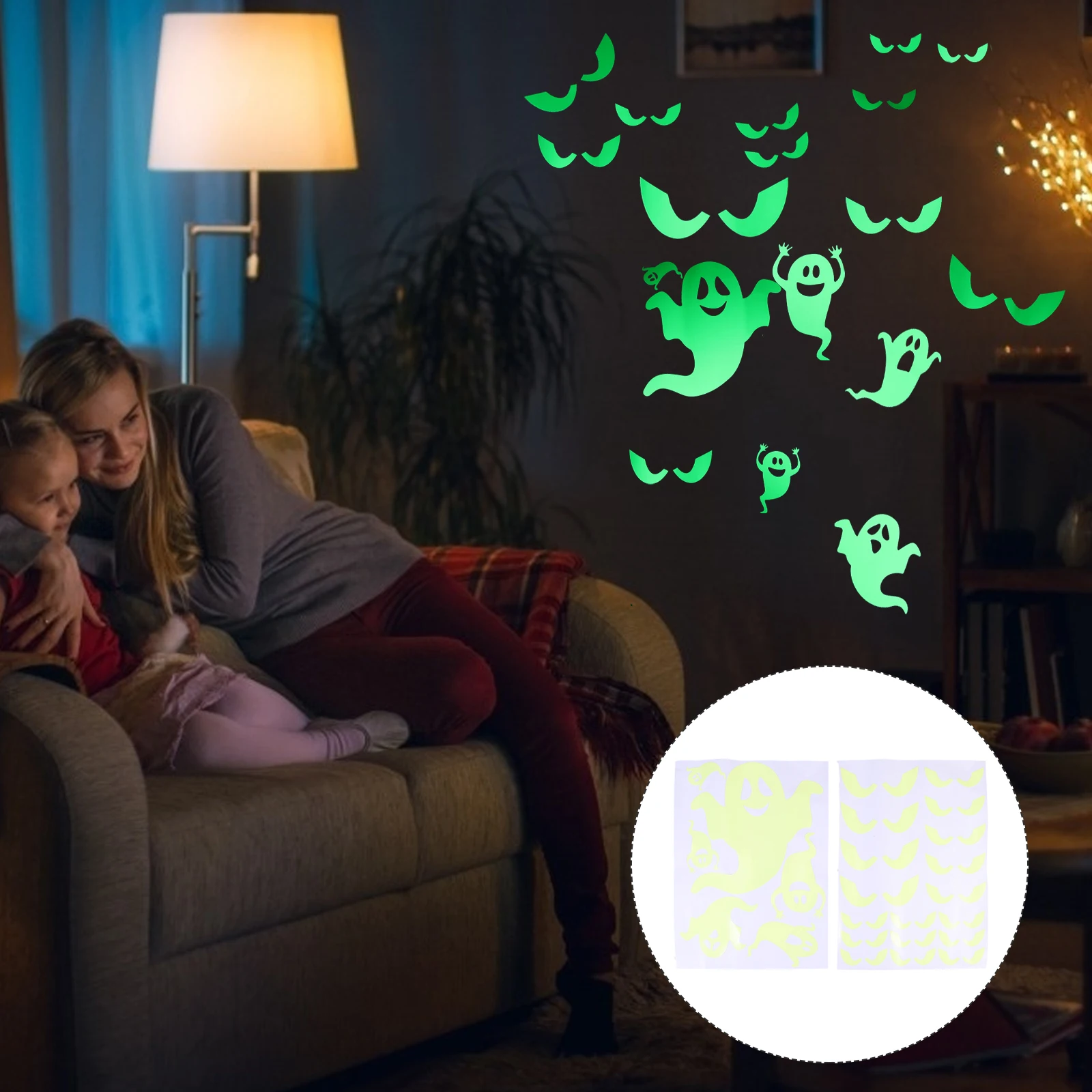 2 Sheets Sticker Luminous Stickers Halloween Horror Decorations Pvc Home Fluorescent
2 Sheets Sticker Luminous Stickers Halloween Horror Decorations Pvc Home Fluorescent