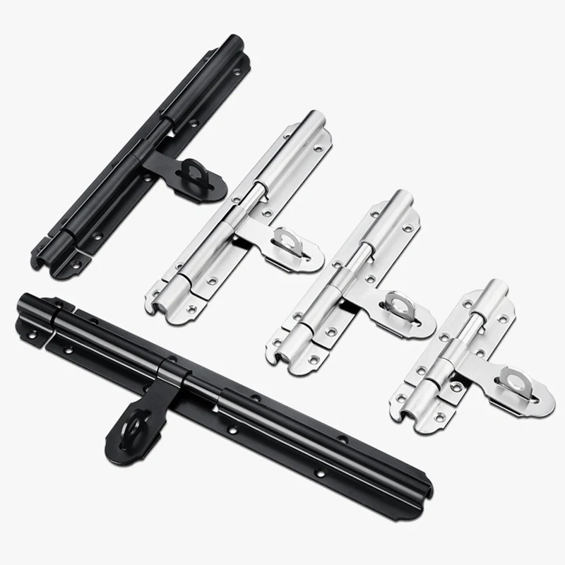 Thickened stainless steel door lock, left and right dual-use, two-way, durable, with padlock bolts
Thickened stainless steel door lock, left and right dual-use, two-way, durable, with padlock bolts
