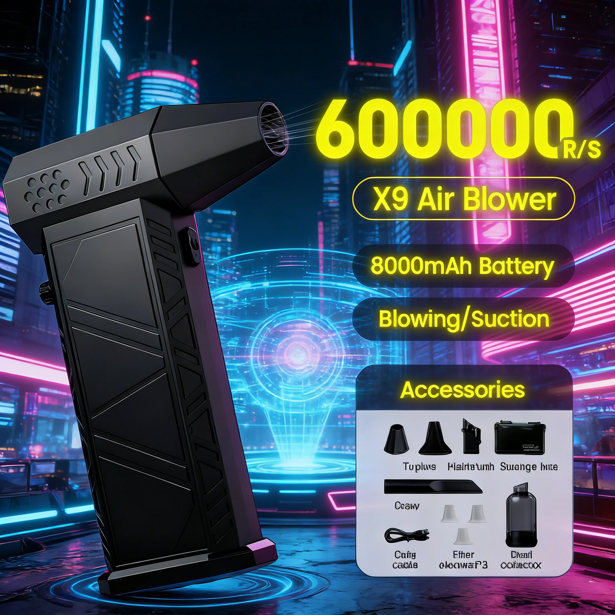 ⚡ Турбовоздуходувка-пылесос X9 2-в-1 | Бесщеточный очиститель Wind Beast 600000 об/мин (для ПК/автомобиля/дома)
⚡ Турбовоздуходувка-пылесос X9 2-в-1 | Бесщеточный очиститель Wind Beast 600000 об/мин (для ПК/автомобиля/дома)