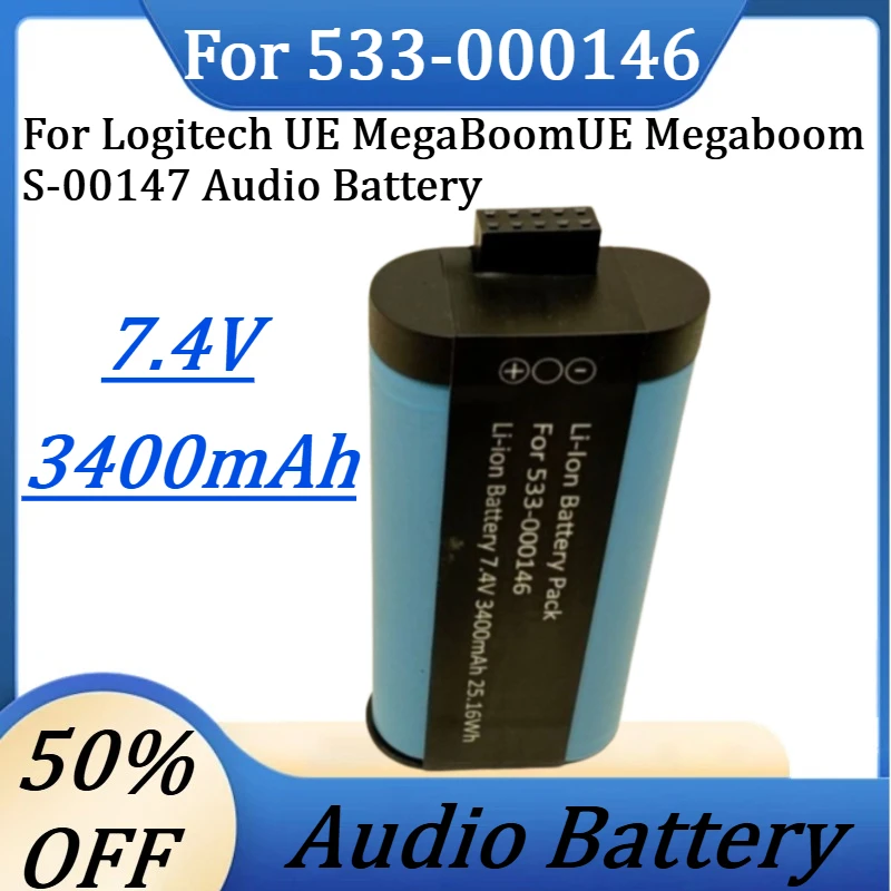 New For 533-000146 7.4V 3400mAh high quality Battery For Logitech UE MegaBoomUE Megaboom S-00147 Audio Battery
New For 533-000146 7.4V 3400mAh high quality Battery For Logitech UE MegaBoomUE Megaboom S-00147 Audio Battery