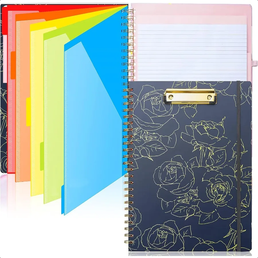 Clipboard Folder with Refillable Notepad 10 Storage Pockets for Letter Size Spiral Clipboard Notebook Cute Portfolio for School
Clipboard Folder with Refillable Notepad 10 Storage Pockets for Letter Size Spiral Clipboard Notebook Cute Portfolio for School