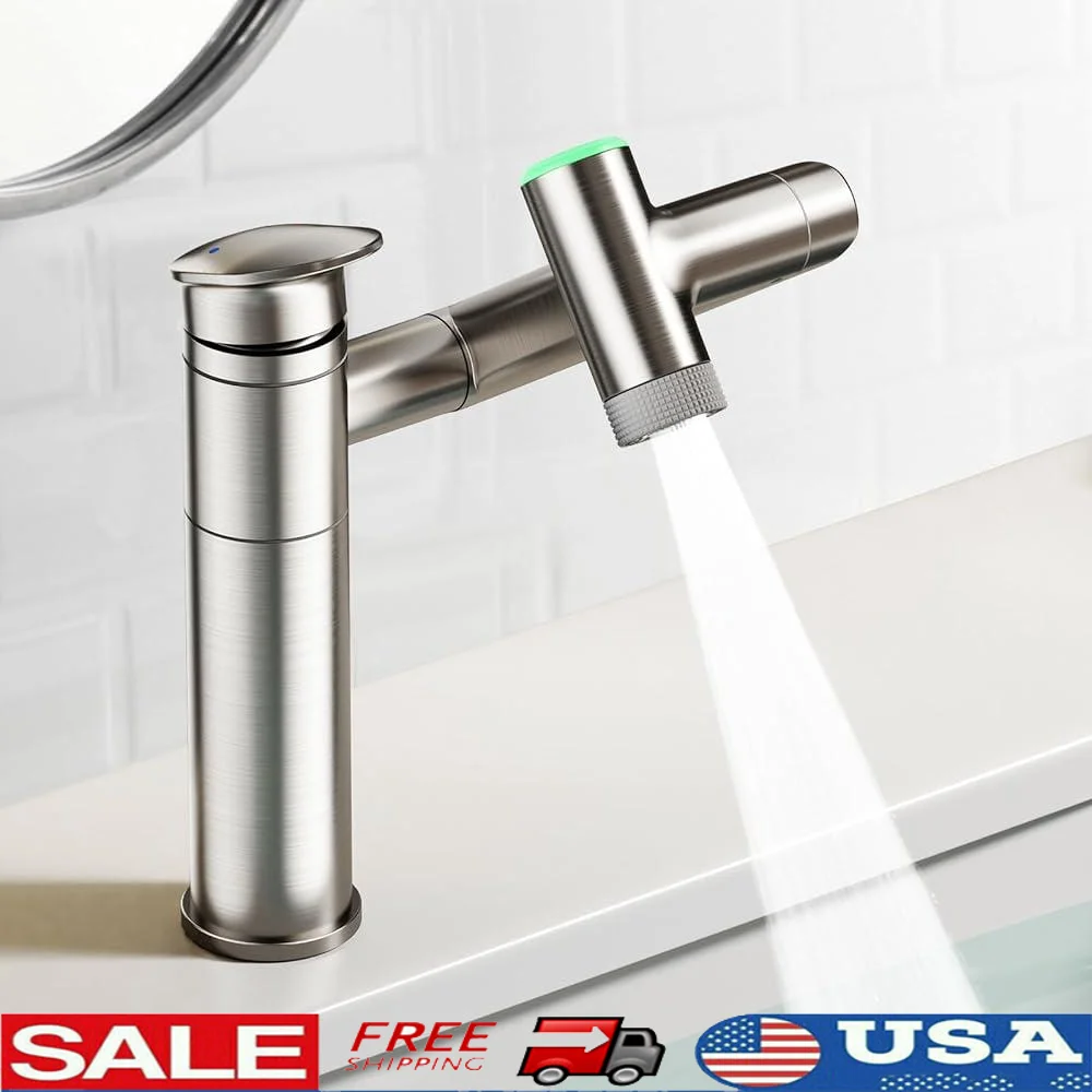 1080° Swivel Bathroom Faucet with LED Temperature Display Single Handle Deck Mount ABS Brass 1 Hole Adjustable Sink Tap
1080° Swivel Bathroom Faucet with LED Temperature Display Single Handle Deck Mount ABS Brass 1 Hole Adjustable Sink Tap