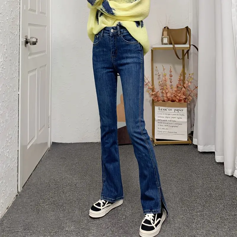 Women 2024 Spring Summer Fashion High Waist Jeans Female Long Flare Skinny Pants Ladies Streetwear Slim Denim Trousers S763
Women 2024 Spring Summer Fashion High Waist Jeans Female Long Flare Skinny Pants Ladies Streetwear Slim Denim Trousers S763