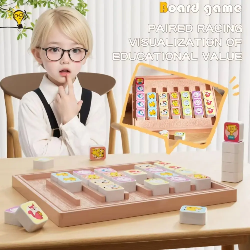 Wooden Pet Matching Toy Early Educational Flip To Win Tabletop Push-Pull Puzzle Toy Easy To Play Interactive Family Board Game
Wooden Pet Matching Toy Early Educational Flip To Win Tabletop Push-Pull Puzzle Toy Easy To Play Interactive Family Board Game