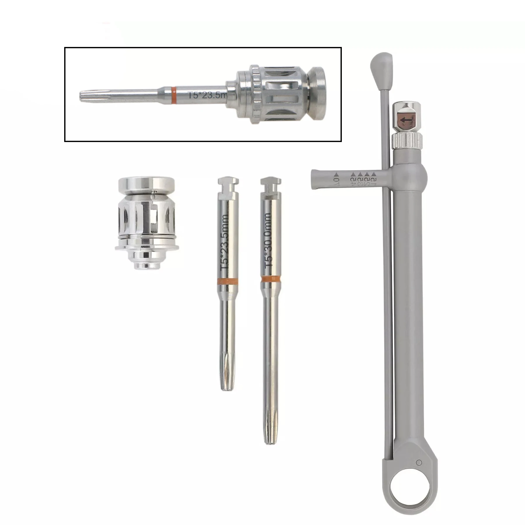 Implant 8MM Torque Wrench Screwdrivers Latch Unigrip T5 Drivers fit Nobel Biocare
Implant 8MM Torque Wrench Screwdrivers Latch Unigrip T5 Drivers fit Nobel Biocare