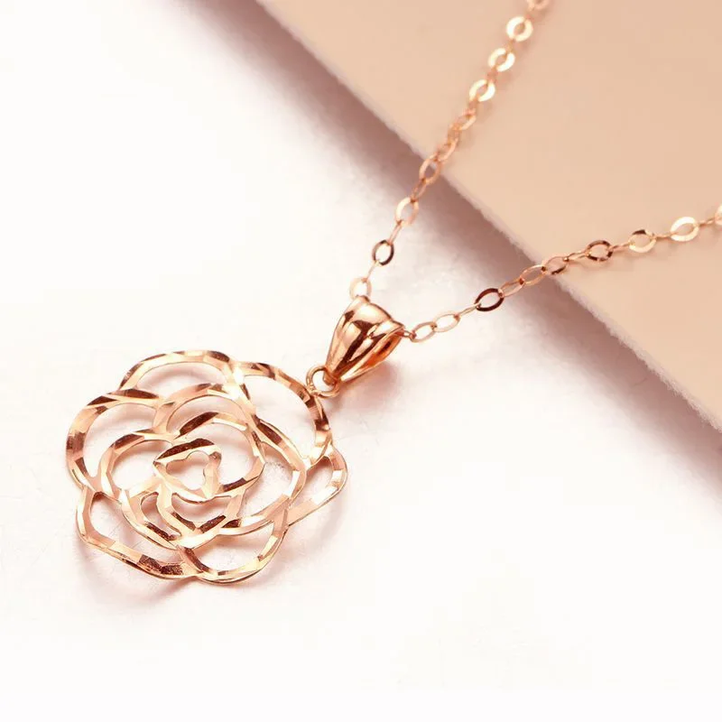 High quality glossy Flower Necklace for Women Plated 14K Rose Gold clavicle chain Exquisite Wedding Jewelry
High quality glossy Flower Necklace for Women Plated 14K Rose Gold clavicle chain Exquisite Wedding Jewelry