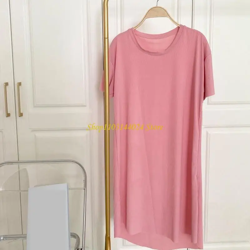 N5KE женская летняя футболка оверсайз с коротким рукавом и круглым вырезом платье однотонная охлаждающая пижама трапециевидной
N5KE женская летняя футболка оверсайз с коротким рукавом и круглым вырезом платье однотонная охлаждающая пижама трапециевидной