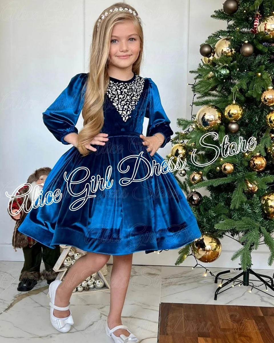 Customized Blue Flower Girl Dresses for Wedding Crystal Knee Length First Communion Full Sleeveless Kids Birthday Party Gowns
Customized Blue Flower Girl Dresses for Wedding Crystal Knee Length First Communion Full Sleeveless Kids Birthday Party Gowns