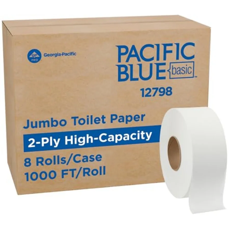2-Ply Jumbo Jr. 9" Toilet Paper by GP PRO,12798, 1, 000 Linear Feet per Roll, 8 Rolls Per Case
2-Ply Jumbo Jr. 9" Toilet Paper by GP PRO,12798, 1, 000 Linear Feet per Roll, 8 Rolls Per Case