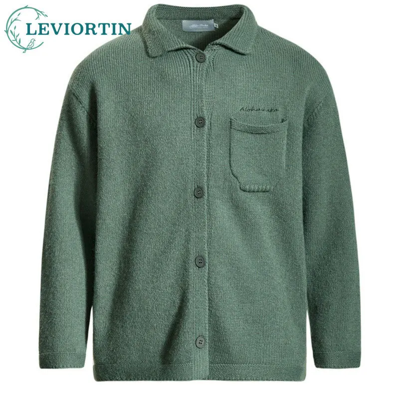 Мужская молодежная модная трикотажная рубашка, свободная повседневная рубашка с длинными рукавами, американская уличная мода, однобортный кардиган с лацканами, свитер
Мужская молодежная модная трикотажная рубашка, свободная повседневная рубашка с длинными рукавами, американская уличная мода, однобортный кардиган с лацканами, свитер