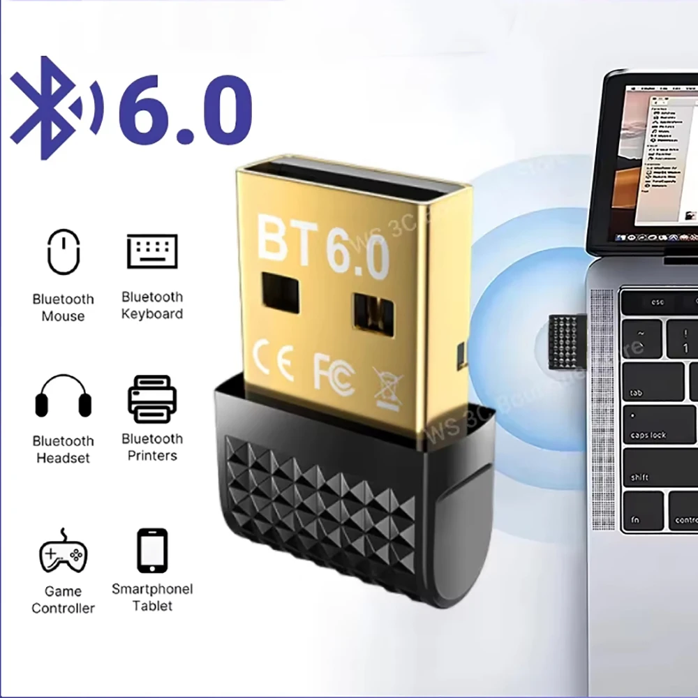 USB Bluetooth 6.0 адаптер передатчик Bluetooth приемник аудио Bluetooth ключ беспроводной USB-адаптер для компьютера ПК ноутбука 
USB Bluetooth 6.0 адаптер передатчик Bluetooth приемник аудио Bluetooth ключ беспроводной USB-адаптер для компьютера ПК ноутбука