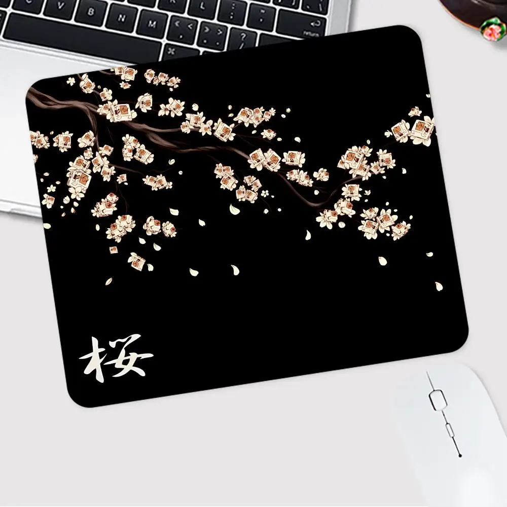 Cherry blossoms small mouse pad rubber anti-slip portable laptop mousepad edge-locked durable desk mat 22*18cm office gaming rug 
Cherry blossoms small mouse pad rubber anti-slip portable laptop mousepad edge-locked durable desk mat 22*18cm office gaming rug