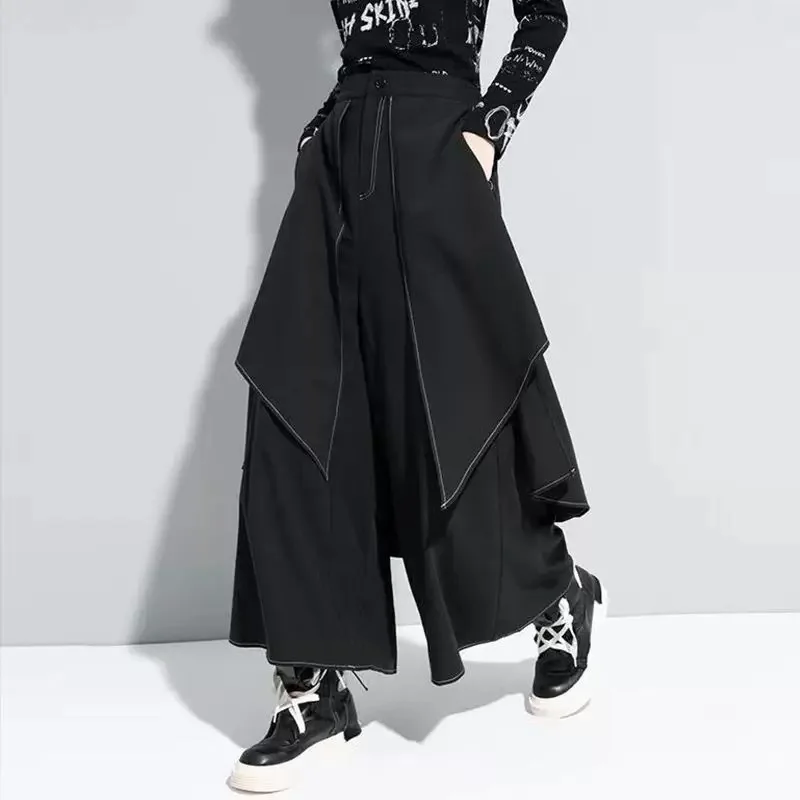 Women Dark Vintage Pants Skirts Lady Asymmetric Trendy Ins Chic Skirt Pant BF Wind Wide Leg Autumn Winter Spring Pant Pantalones
Women Dark Vintage Pants Skirts Lady Asymmetric Trendy Ins Chic Skirt Pant BF Wind Wide Leg Autumn Winter Spring Pant Pantalones