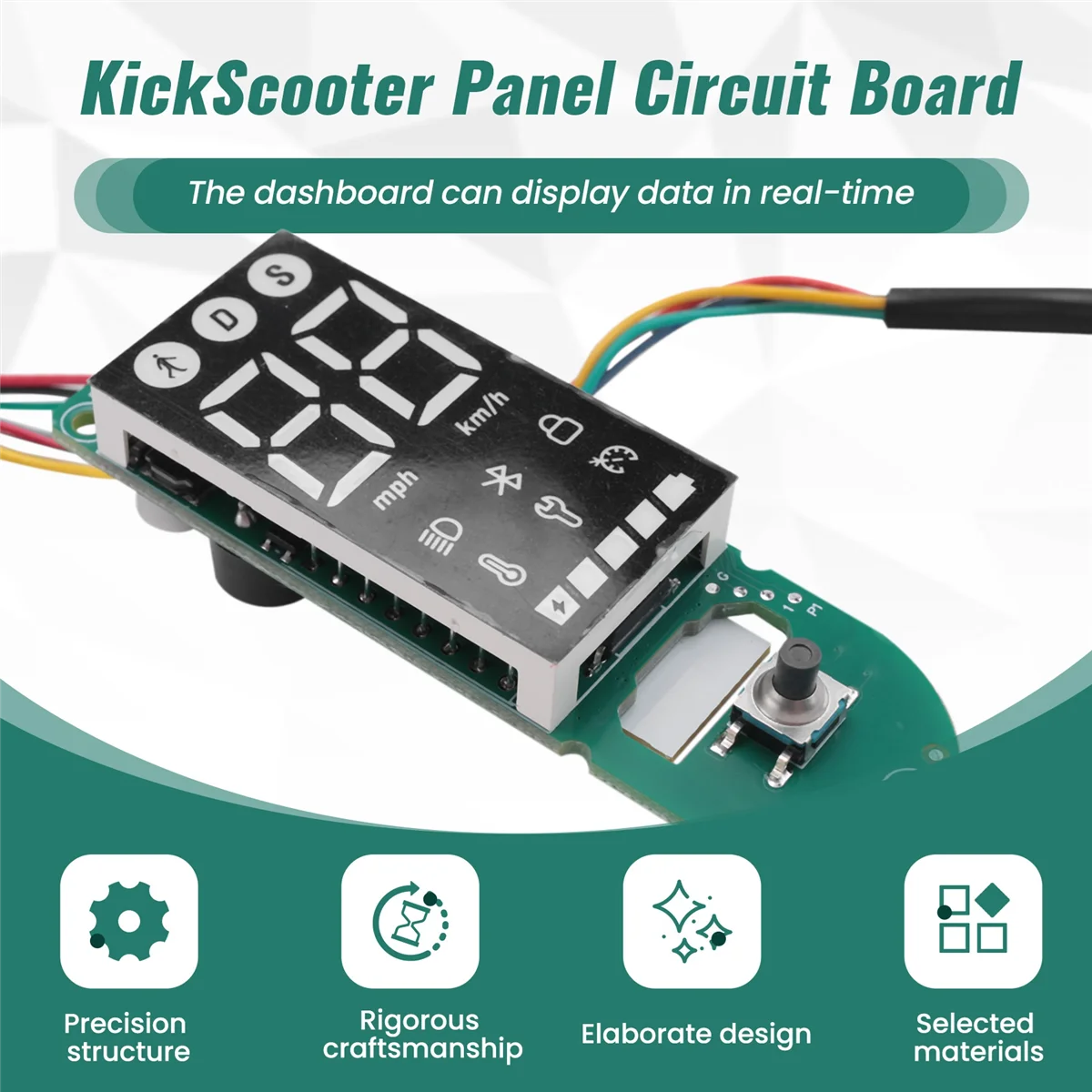 Electric Scooter Dashboard for Xiaomi MI 3 Lite Kick Scooter Panel Circuit Board Replacement Display Accessories-ABRJ
Electric Scooter Dashboard for Xiaomi MI 3 Lite Kick Scooter Panel Circuit Board Replacement Display Accessories-ABRJ