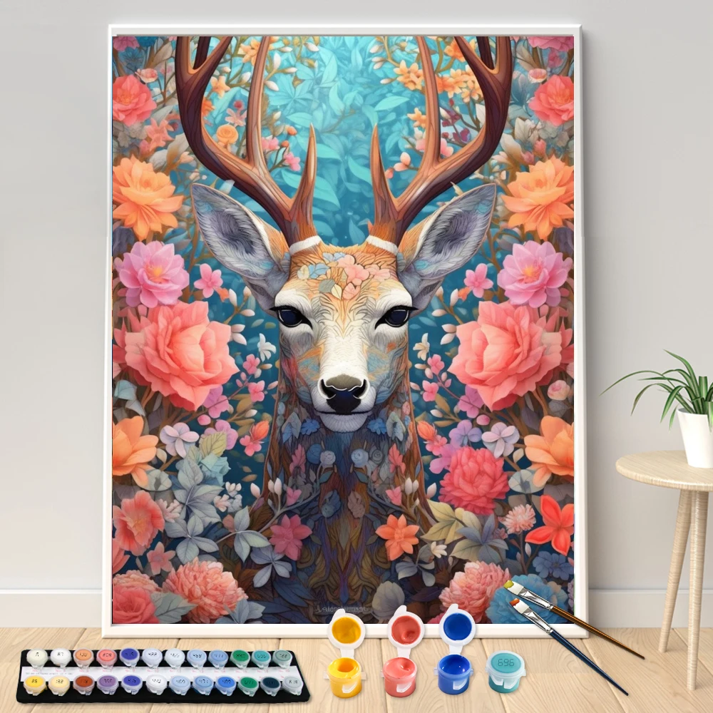Painting By Numbers 40x50cm Kits Flowers and deer in the forest Picture By Numbers For Home Decors Handpainted Diy Gift
Painting By Numbers 40x50cm Kits Flowers and deer in the forest Picture By Numbers For Home Decors Handpainted Diy Gift