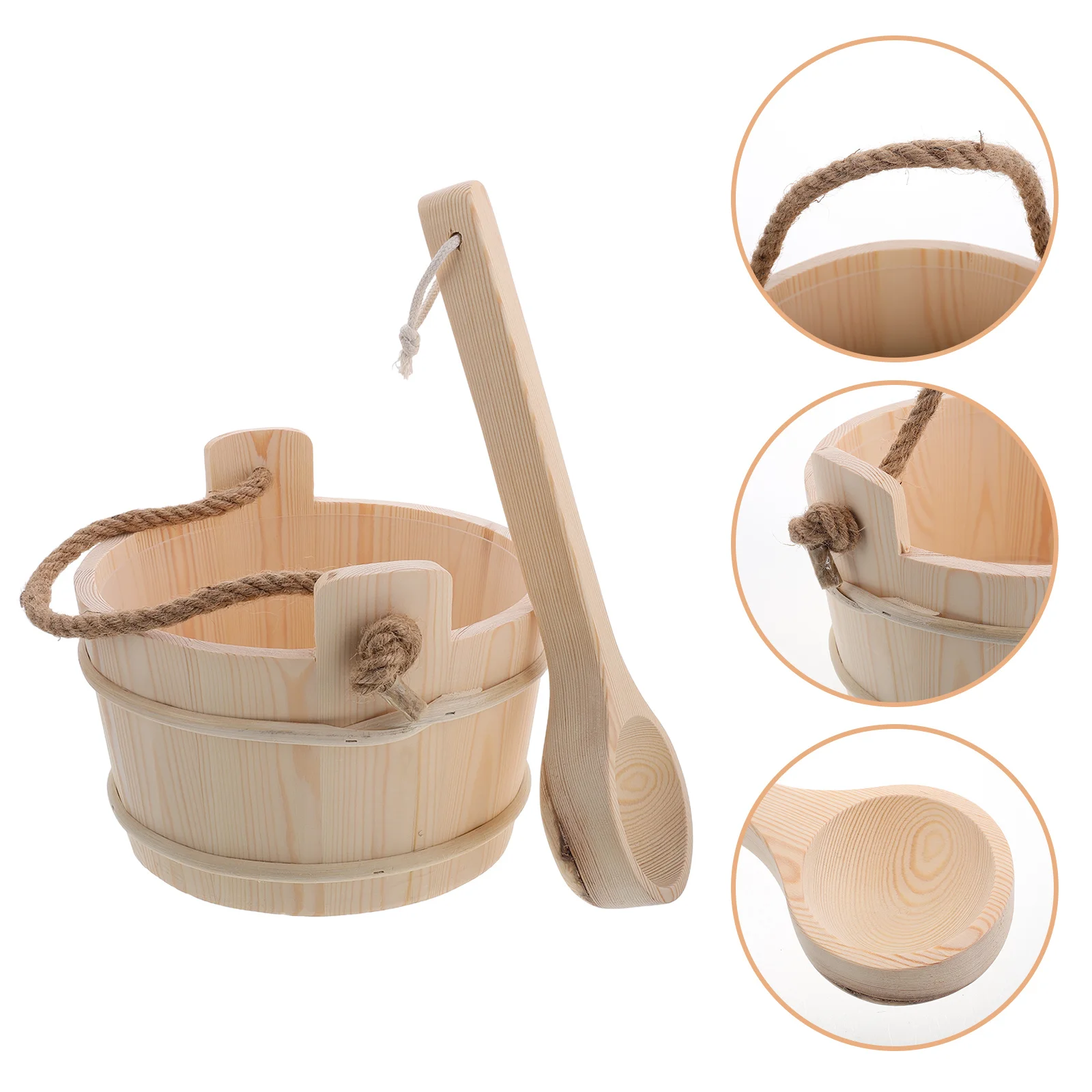 Набор деревянных ведер для сауны с ложкой, натуральная отделка, инструмент для купания в парной, спа, для полива и замачивания ног
Набор деревянных ведер для сауны с ложкой, натуральная отделка, инструмент для купания в парной, спа, для полива и замачивания ног
