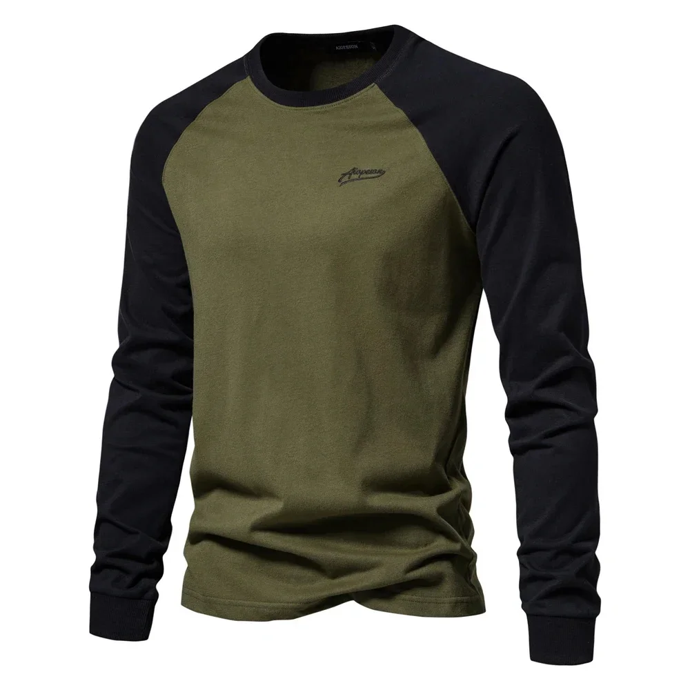 Men's T-shirts Cotton Long Sleeve O-neck Pactwork Casual T Shirts for Men New Spring Designer Tees Men Clothing
Men's T-shirts Cotton Long Sleeve O-neck Pactwork Casual T Shirts for Men New Spring Designer Tees Men Clothing