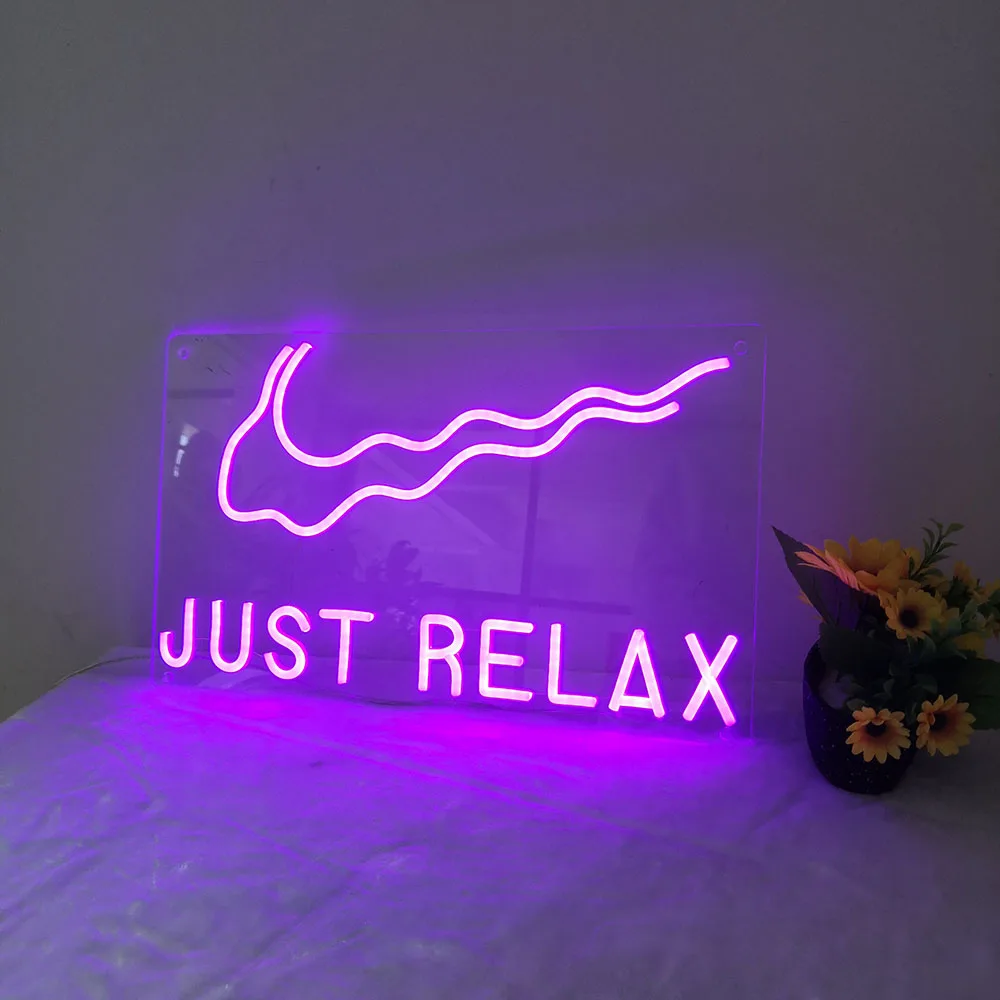 Неоновая вывеска «Just Relax», светодиодный светильник на заказ, розосветильник неоновое домашнее украшение для комнаты, настенное украшение, Ins декор для магазина
Неоновая вывеска «Just Relax», светодиодный светильник на заказ, розосветильник неоновое домашнее украшение для комнаты, настенное украшение, Ins декор для магазина