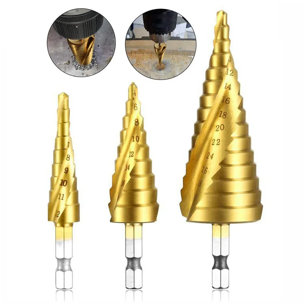 1pc HSS Step Drill Bit Step Cone Drill Bit Wood/Metal Hole Cutter Drilling Tool 4-12 4-20 4-32
1pc HSS Step Drill Bit Step Cone Drill Bit Wood/Metal Hole Cutter Drilling Tool 4-12 4-20 4-32