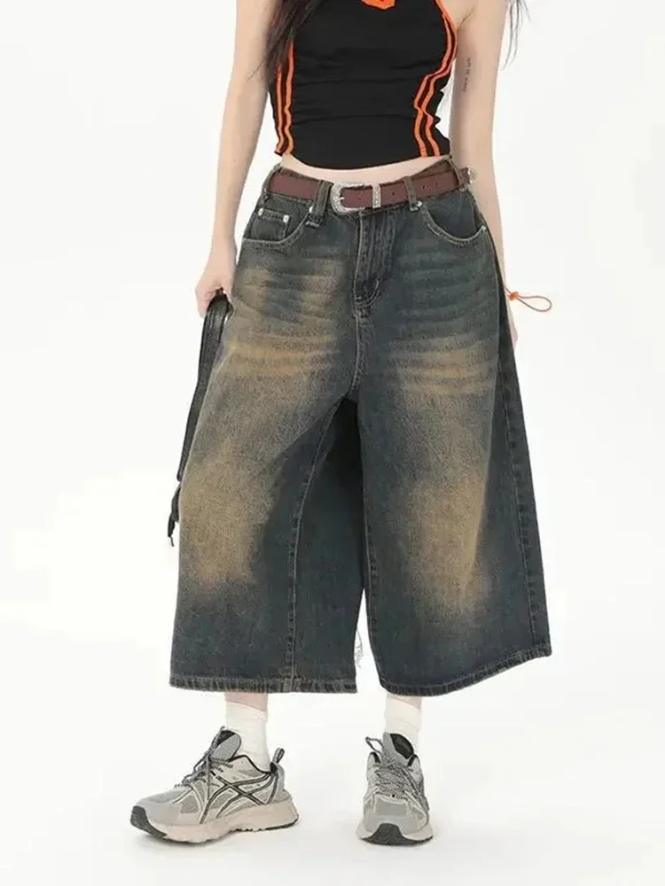 Women Loose Jeans Y2K Streetwear Oversize Denim Shorts Vintage Korean Fashion Leisure Grunge Trouser Summer Neutral Baggy Pants
Women Loose Jeans Y2K Streetwear Oversize Denim Shorts Vintage Korean Fashion Leisure Grunge Trouser Summer Neutral Baggy Pants