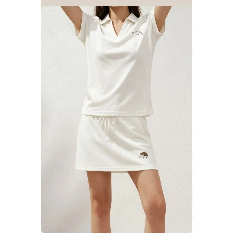 Women Cute Hedgehog Embroidery Polo T Shirt Mini Skirt Set Quick Dry Breathable Sports Outfit
Women Cute Hedgehog Embroidery Polo T Shirt Mini Skirt Set Quick Dry Breathable Sports Outfit