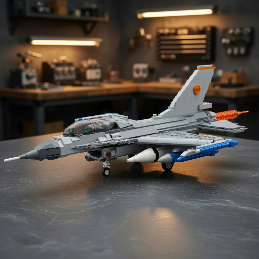 MOC Military F-16BM Fighting Falcon Fighter Building Blocks 1:34 Scale 896Pcs Aircraft Model Bricks Toy Birthday Gift
MOC Military F-16BM Fighting Falcon Fighter Building Blocks 1:34 Scale 896Pcs Aircraft Model Bricks Toy Birthday Gift