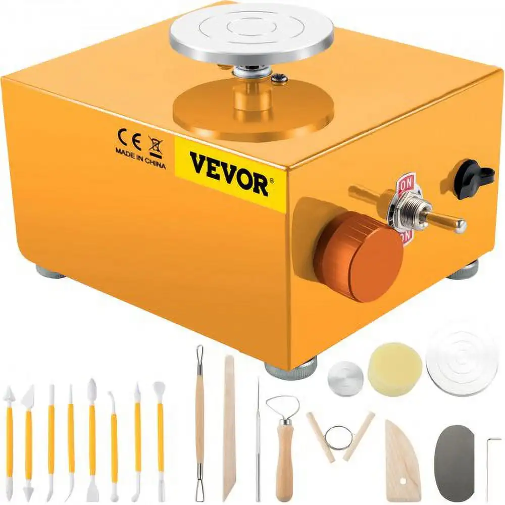 Mini Pottery Wheel 30W Ceramic Wheel Adjustable Speed Clay Machines Electric Sculpting Kits with 3 Turntables Trays and 16pcs
Mini Pottery Wheel 30W Ceramic Wheel Adjustable Speed Clay Machines Electric Sculpting Kits with 3 Turntables Trays and 16pcs