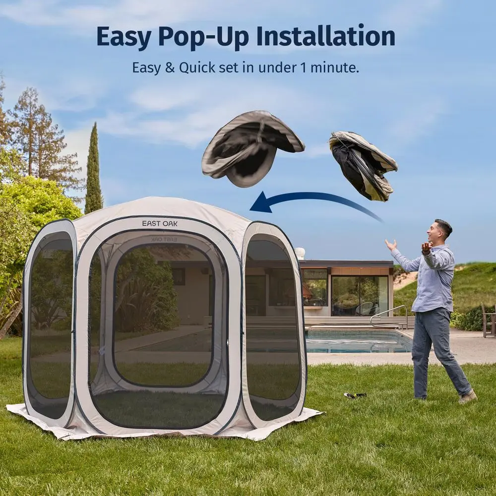 Screen House Tent PopUp, Portable Screen Room Canopy Instant Screen Tent 10 x 10 FT with Carry Bag for Patio, Backyard, Deck am
Screen House Tent PopUp, Portable Screen Room Canopy Instant Screen Tent 10 x 10 FT with Carry Bag for Patio, Backyard, Deck am
