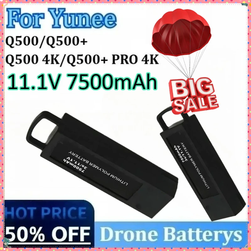 11.1V 7500mAh for Yuneec Q500/Q500+/Q500 4K/Q500+ PRO 4K RC Rechargeable Battery for GiFi 3S Upgrade Flight Lipo Drone Battery
11.1V 7500mAh for Yuneec Q500/Q500+/Q500 4K/Q500+ PRO 4K RC Rechargeable Battery for GiFi 3S Upgrade Flight Lipo Drone Battery