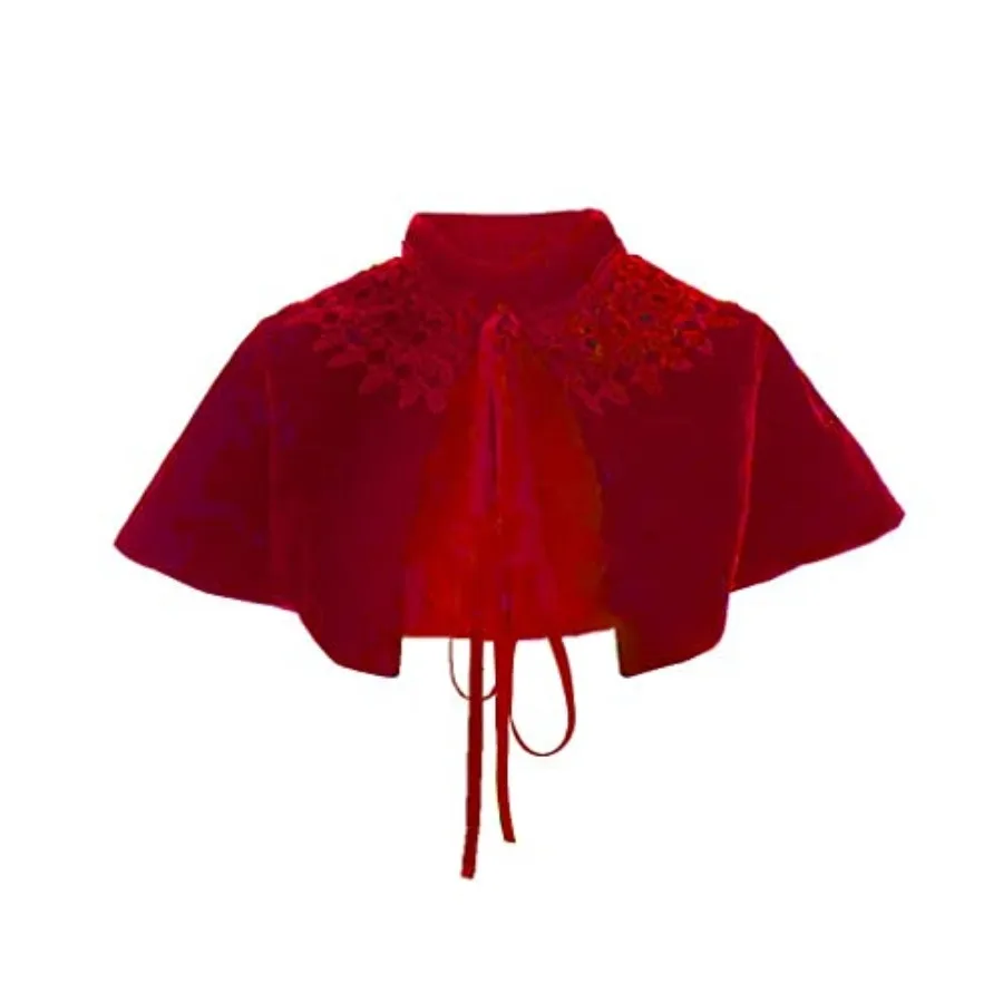 Velvet Cape Short Lace Shawl Lolita Cloak for Women
Velvet Cape Short Lace Shawl Lolita Cloak for Women