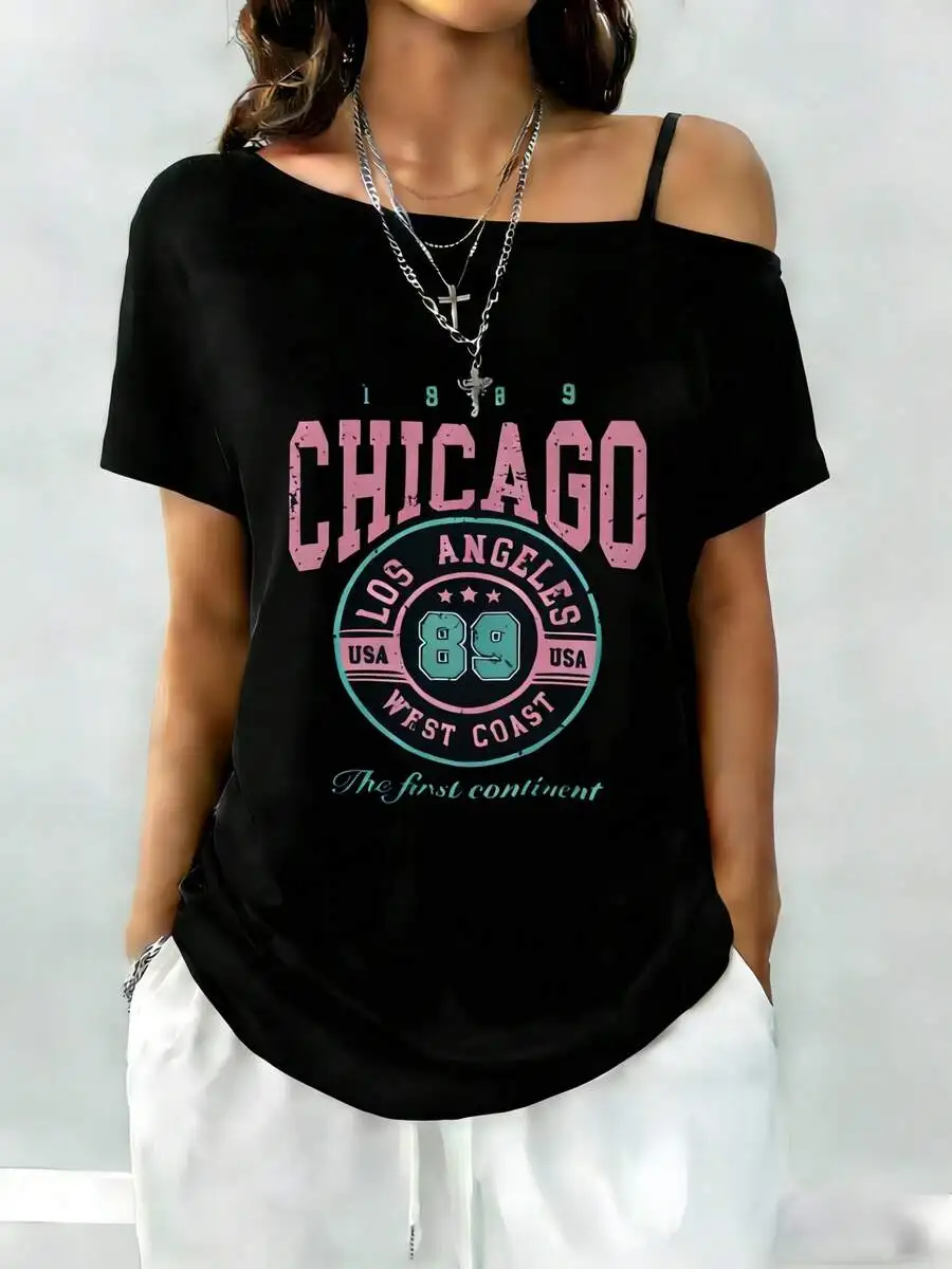 Women Off-Shoulder Short Sleeve T-Shirt Black Solid Knit Top Casual Sporty Streetwear Summer
Women Off-Shoulder Short Sleeve T-Shirt Black Solid Knit Top Casual Sporty Streetwear Summer