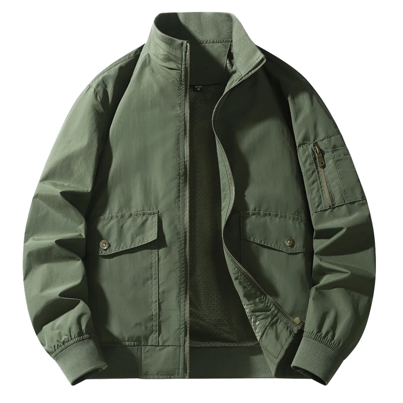 Solid Color Jacket Men Casual Outdoor Baseball Jackets New Male Spring Autumn Fashion High Quality Jackets for Men
Solid Color Jacket Men Casual Outdoor Baseball Jackets New Male Spring Autumn Fashion High Quality Jackets for Men