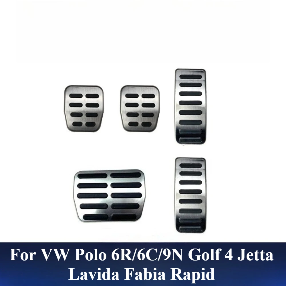 For VW Polo 6R/6C/9N Golf 4 Jetta Lavida Fabia Rapid - Stainless Steel Pedal Covers Set, Anti-Slip Accelerator+Brake Footrest
For VW Polo 6R/6C/9N Golf 4 Jetta Lavida Fabia Rapid - Stainless Steel Pedal Covers Set, Anti-Slip Accelerator+Brake Footrest