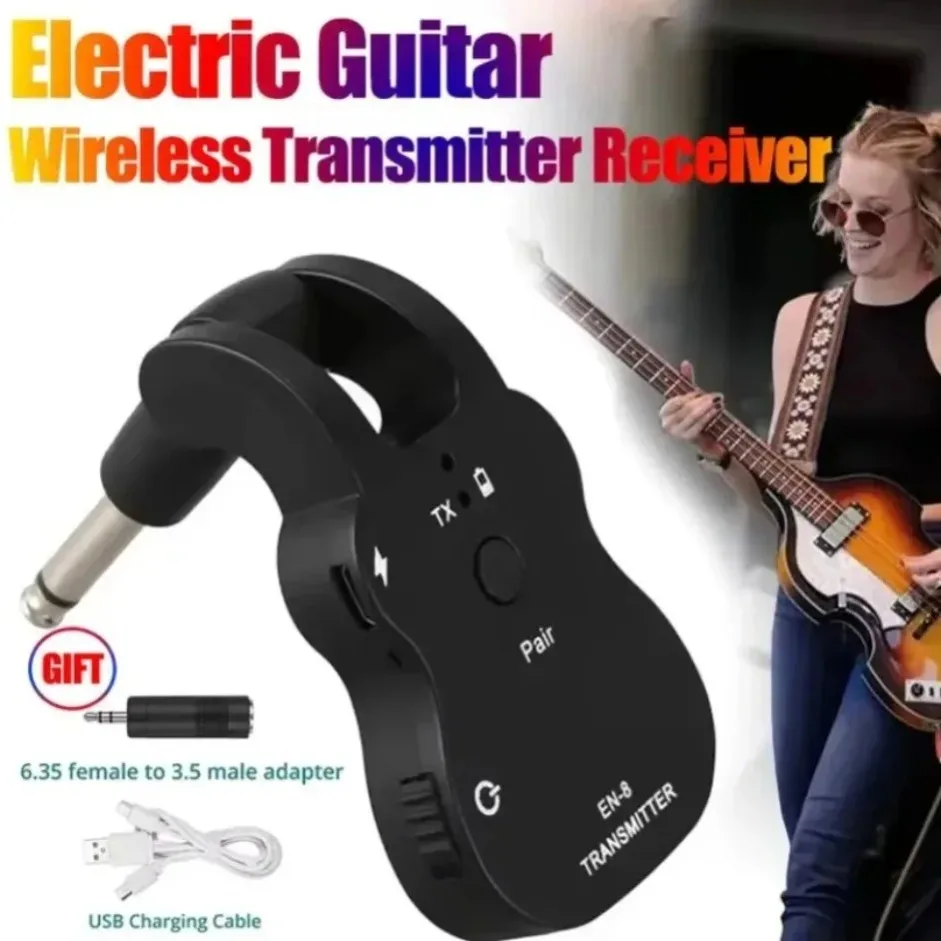 Rechargeable Wireless Guitar Transmitter Receiver 2.4GHz Guitar For Electric Guitar Bass Wireless Transmitter Built-In
Rechargeable Wireless Guitar Transmitter Receiver 2.4GHz Guitar For Electric Guitar Bass Wireless Transmitter Built-In