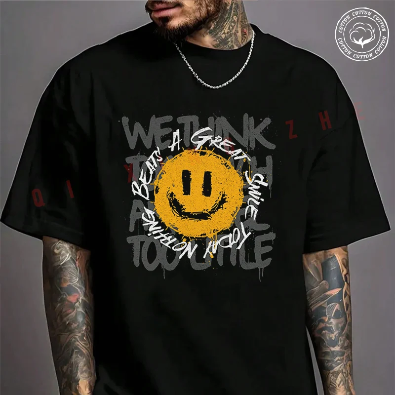 Moto Men's T-shirt Nothing Beats A Great Smile Cotton T Shirt Short Sleeve Exquisite Design Essential Top Tees
Moto Men's T-shirt Nothing Beats A Great Smile Cotton T Shirt Short Sleeve Exquisite Design Essential Top Tees