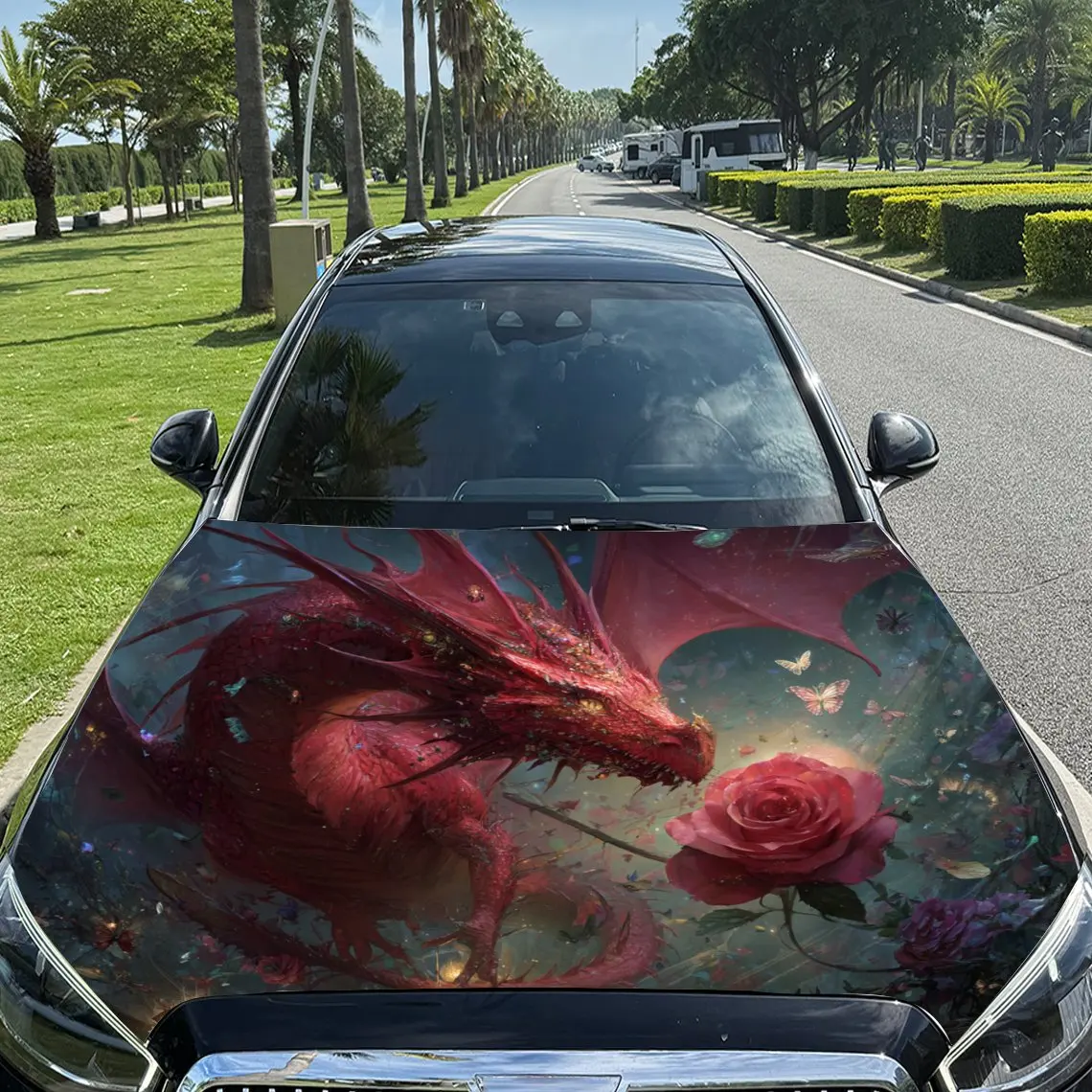 Car Decals Featuring A Red Dragon And A Rose, Exuding A Magical And Romantic Aura Car Hood Sticker, Waterproof Self - Adhesive V
Car Decals Featuring A Red Dragon And A Rose, Exuding A Magical And Romantic Aura Car Hood Sticker, Waterproof Self - Adhesive V