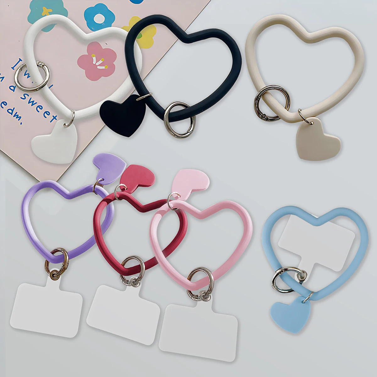 Heart Silicone Phone Wrist Strap Anti-lost Love Ring Bracelet Portable Key Chain Universal Mobile Phone Case Outdoor Accessory
Heart Silicone Phone Wrist Strap Anti-lost Love Ring Bracelet Portable Key Chain Universal Mobile Phone Case Outdoor Accessory