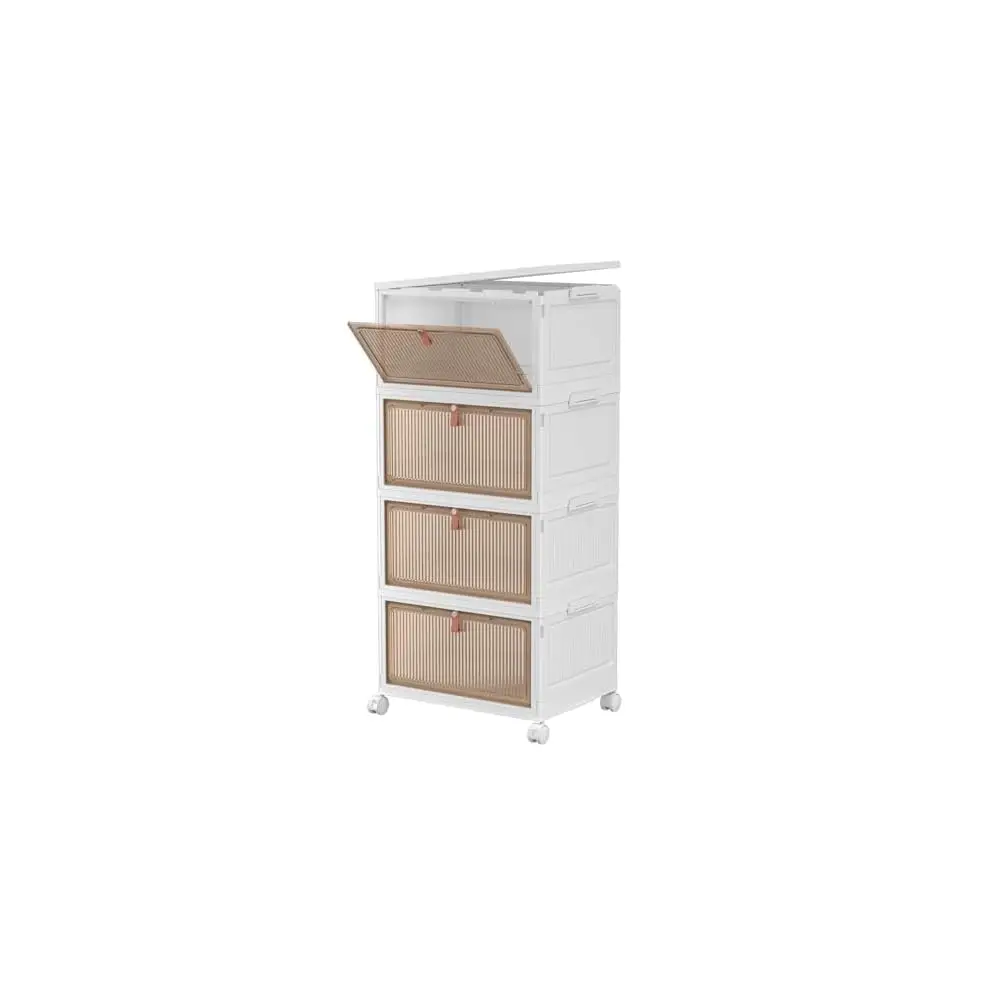 4 Tier Storage Bins With Lid 28Qt - Stackable Storage Bins With Wheels, Folding Storage Boxes, Collapsible Storage Bins, Closet
4 Tier Storage Bins With Lid 28Qt - Stackable Storage Bins With Wheels, Folding Storage Boxes, Collapsible Storage Bins, Closet