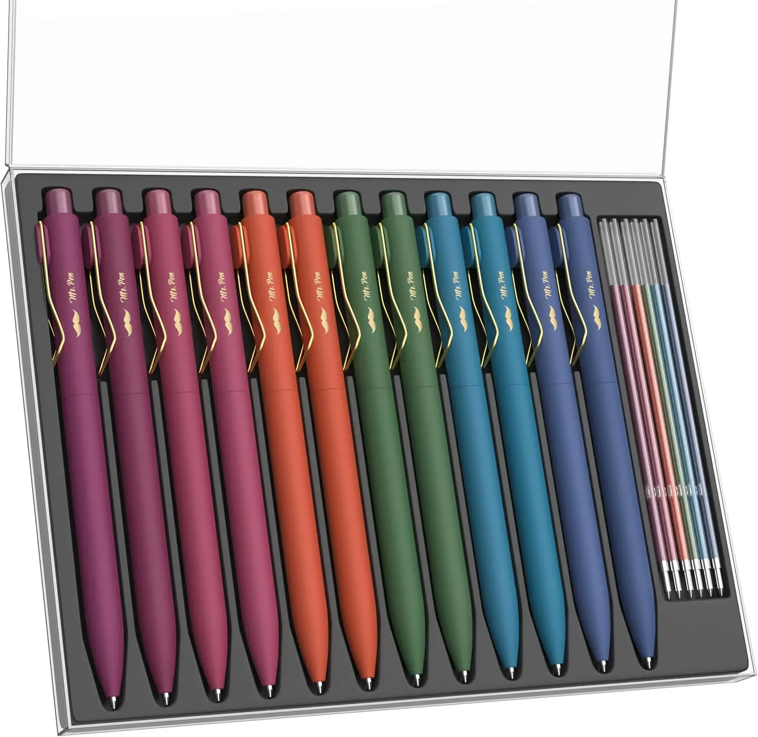 Mr. Pen- Ballpoint Pens with Case, 12 Pack, Colorful Ink, 12 Refills, 0.7mm Cute Ballpoint Pens Assorted Color Ink
Mr. Pen- Ballpoint Pens with Case, 12 Pack, Colorful Ink, 12 Refills, 0.7mm Cute Ballpoint Pens Assorted Color Ink