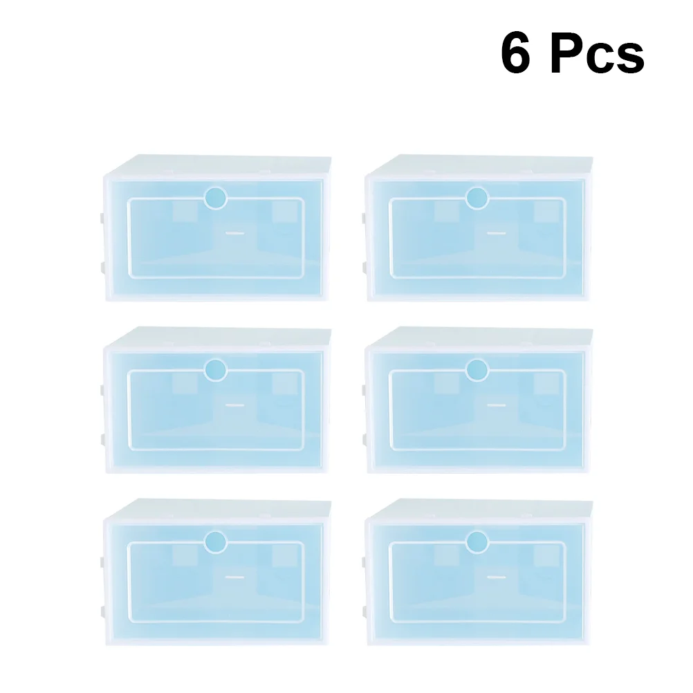 6 PCS Sneaker Organizer Clothes Storage Bins Stackable Shoe Racks Wardrobe Blue Foldable
6 PCS Sneaker Organizer Clothes Storage Bins Stackable Shoe Racks Wardrobe Blue Foldable