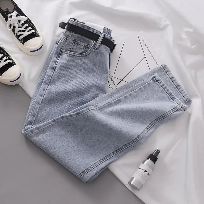 Jeans Womens 2022 Spring Summer New Korean All-match Straight-leg Pants Women Casual High-waisted Slim Harem Nine-point Pants
Jeans Womens 2022 Spring Summer New Korean All-match Straight-leg Pants Women Casual High-waisted Slim Harem Nine-point Pants