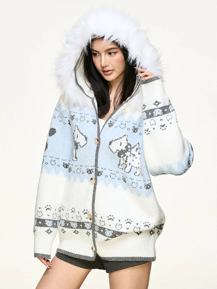 Aaisup Soft Fluffy Cartoon Knitted Hat Sweater Women's Autumn Winter Sweet Lazy Sle Age Reduction Warm Knitted Coat
Aaisup Soft Fluffy Cartoon Knitted Hat Sweater Women's Autumn Winter Sweet Lazy Sle Age Reduction Warm Knitted Coat