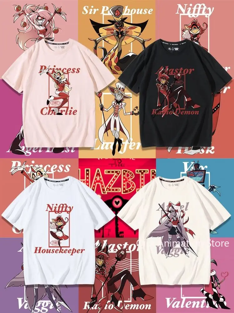 Hazbin Hotel Anime Charlie Morningstar Peripheral Short Sleeve T-Shirt Funny Women's Men Versatile Women Clothing Christmas Gift
Hazbin Hotel Anime Charlie Morningstar Peripheral Short Sleeve T-Shirt Funny Women's Men Versatile Women Clothing Christmas Gift