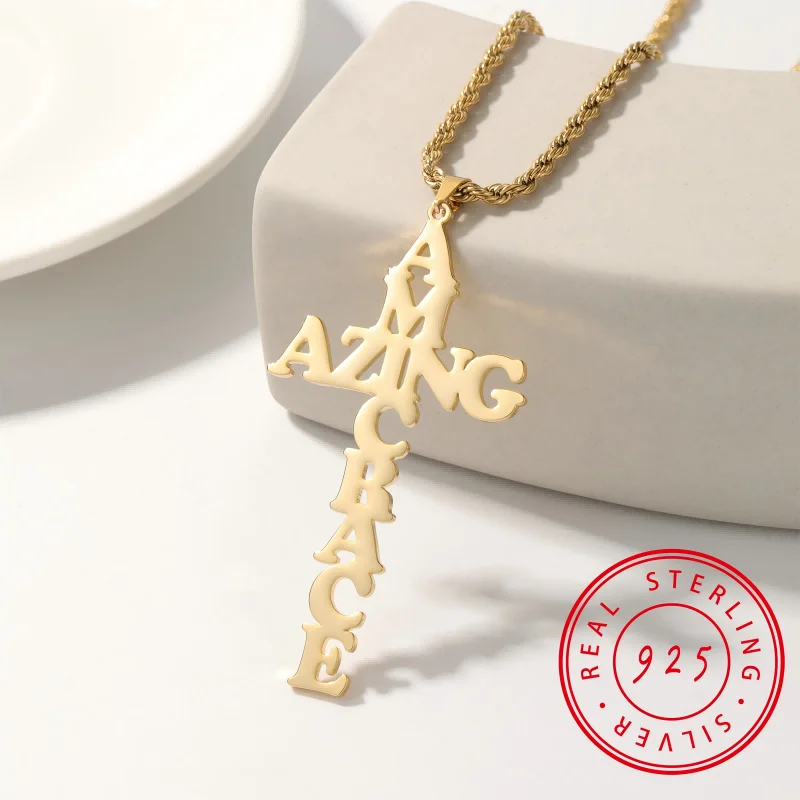 Personalized Cross Name Necklace Men's Cross Necklace Gift for Father 925 sterling silver Custom Gold Jewelry for Men
Personalized Cross Name Necklace Men's Cross Necklace Gift for Father 925 sterling silver Custom Gold Jewelry for Men