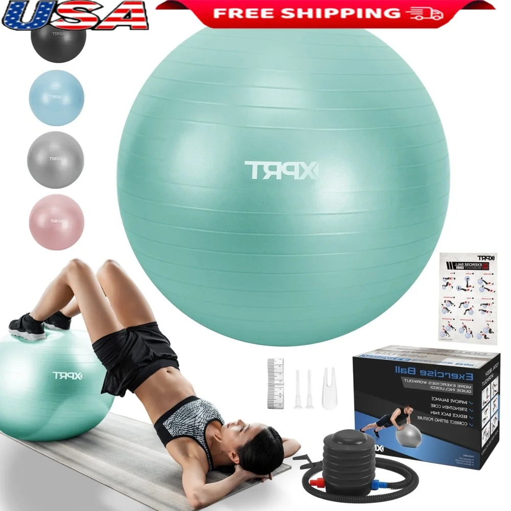 Extra Thick Anti Burst Yoga Ball Chair Quick Pump Fitness Balance Stability Multi Purpose Exercise Ball Home Workout Guide
Extra Thick Anti Burst Yoga Ball Chair Quick Pump Fitness Balance Stability Multi Purpose Exercise Ball Home Workout Guide