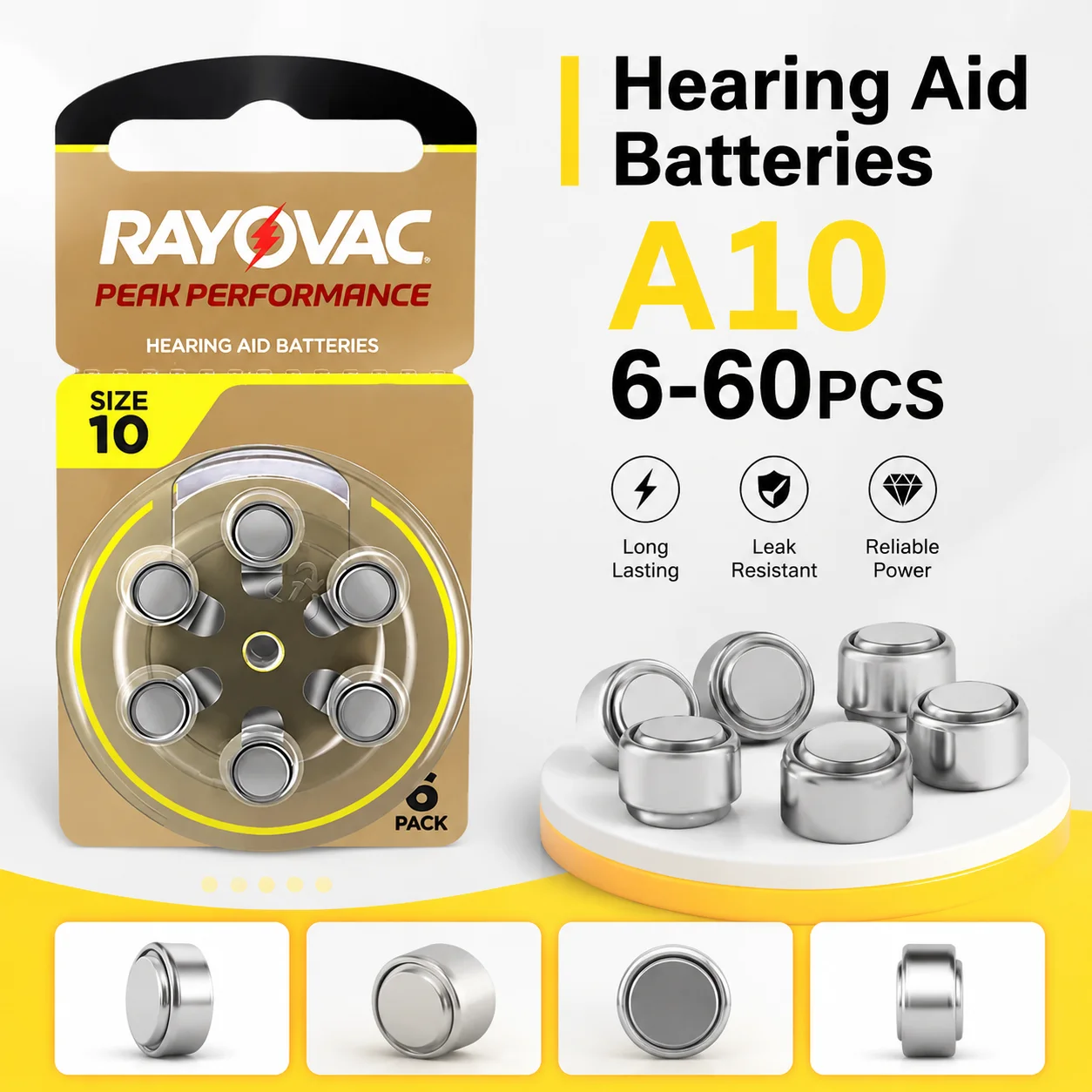 6-30PCS Hearing Aid Batteries A10 A13 A312 A675 Zinc Air Hearing Aids Battery
6-30PCS Hearing Aid Batteries A10 A13 A312 A675 Zinc Air Hearing Aids Battery