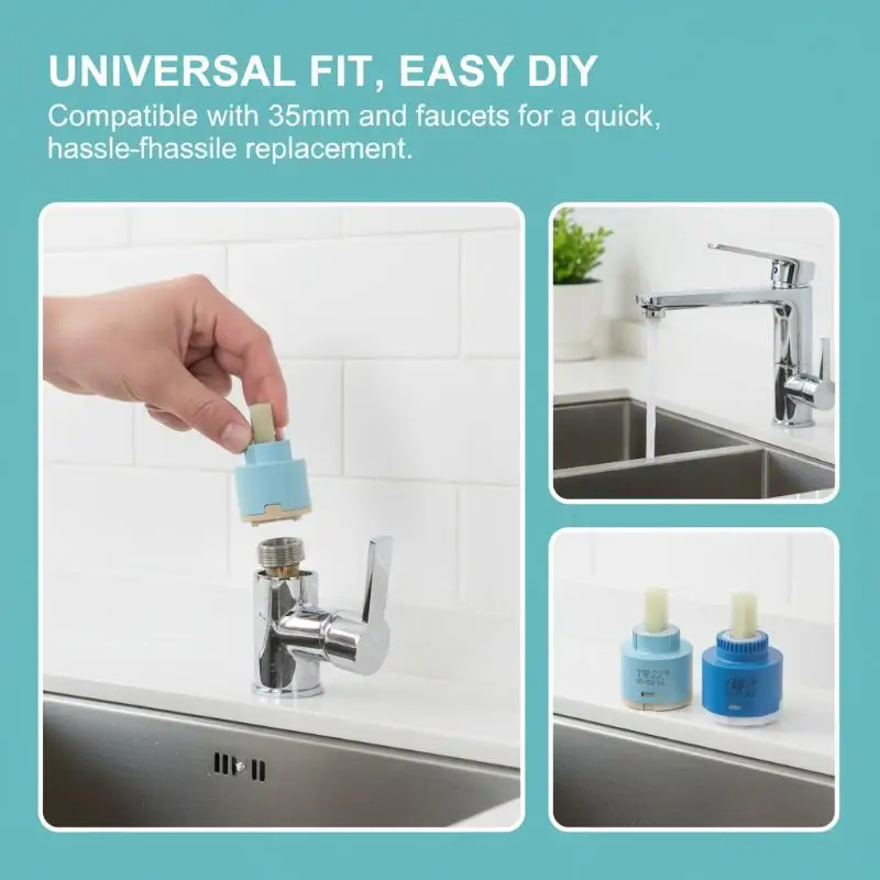 1Pcs Ceramic Thermostatic Disc Valve for Faucet Replacement PP Plastic Home Bathroom Kitchen Mixer Tap
1Pcs Ceramic Thermostatic Disc Valve for Faucet Replacement PP Plastic Home Bathroom Kitchen Mixer Tap