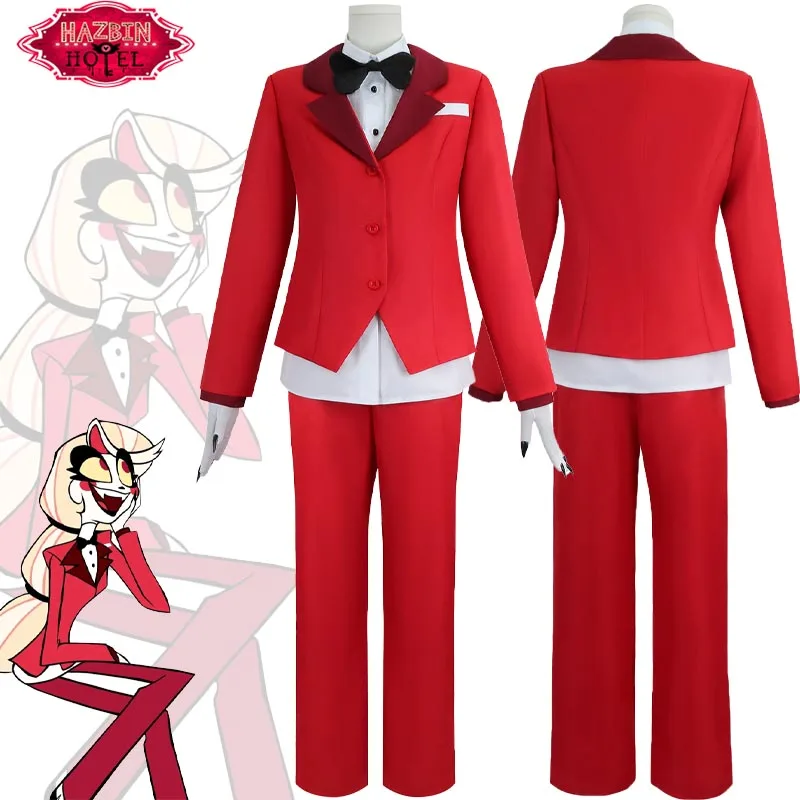 Charlie Momningstar Hazbin Cosplay Costume Anime Hotel Red Suits Coat Shirt Pants Halloween Disguise Outfits for Women Men Cos
Charlie Momningstar Hazbin Cosplay Costume Anime Hotel Red Suits Coat Shirt Pants Halloween Disguise Outfits for Women Men Cos
